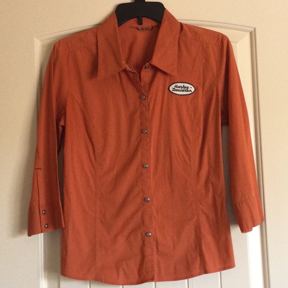 Three quarter sleeve Harley Davidson top